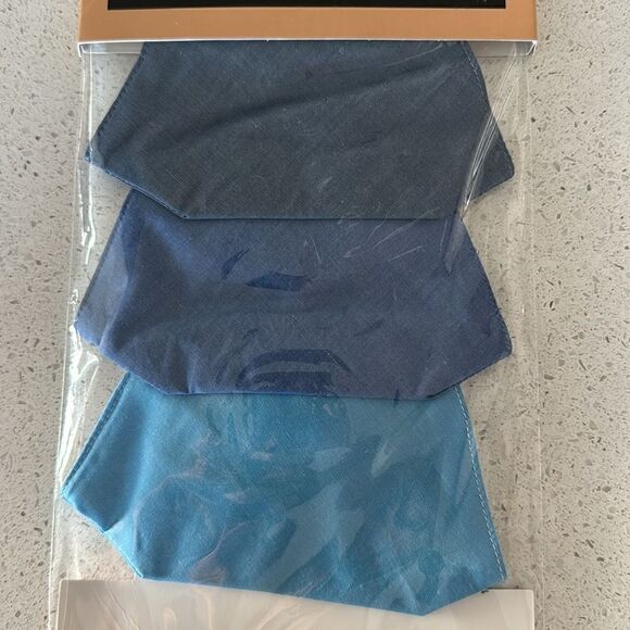 NWT Fossil Social Face Covering Bundle of 3 in a pack Denim Color Blue - Picture 8 of 9